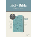 KJV Personal Size Giant Print Bible, Filament Enabled (Leatherlike, Floral Leaf Teal, Red Letter)