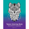 Tween Coloring Book: Stress Relief & Inspiration: Detailed Zendoodle Pages For Boys, Girls, Preteens, Ages 8-12, Intricate Complex Zentangl