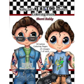 Nifty 50's Tattoo Boy Besties Coloring Book by Sherri Baldy
