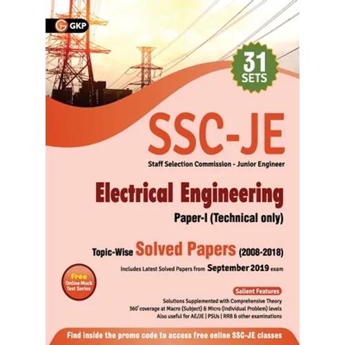 Ssc 2020: Junior Engineer Paper I - Electrical Engineering - Topic-Wise Solved Papers 2008-2018