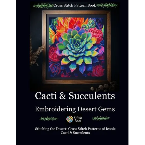 Cross Stitch Pattern Book: Cacti and Succulents - Embroidering Desert Gems: Stitching the Desert: Cross Stitch Patterns of Iconic Cacti and Succulents