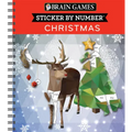 Brain Games - Sticker by Number: Christmas (28 Images to Sticker - Reindeer Cover): Volume 1