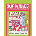 Color By Number Coloring Book For Adults & Kids: Flowers, Animals and Garden Designs