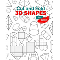Cut and Fold 3D shapes for kids: activities coloring, Cut and Fold 3D shapes for kids, Learn 2D & 3D shapes, book(8,5*11) with matching objects. Ages