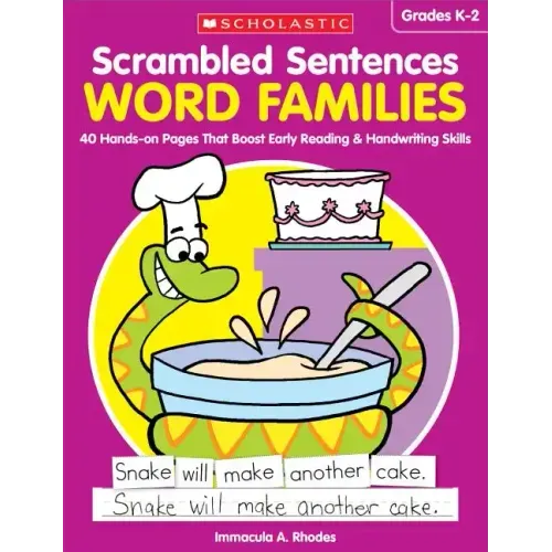 Scrambled Sentences: Word Families: 40 Hands-On Pages That Boost Early Reading & Handwriting Skills