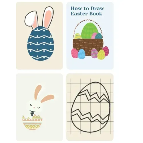 How to Draw Easter Book: Drawing Grid Activity Book for Kids (Easter Things, Bunny, Egg, Basket and Other Cute Stuff)