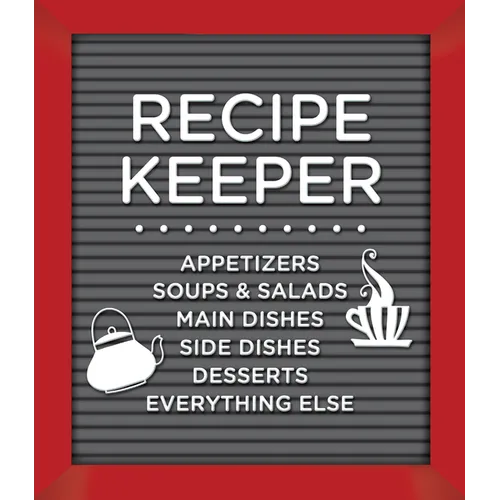 Small Recipe Binder - Recipe Keeper (Letterboard) - Write in Your Own Recipes