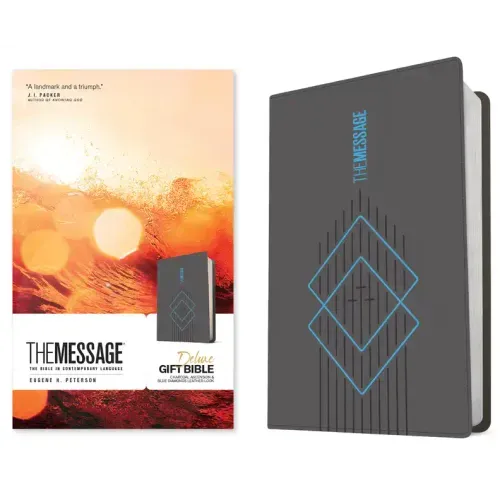 The Message Deluxe Gift Bible (Leather-Look, Charcoal Ascension and Blue Diamonds): The Bible in Contemporary Language