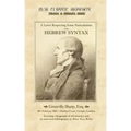 A Letter Respecting Some Particularities of the Hebrew Syntax