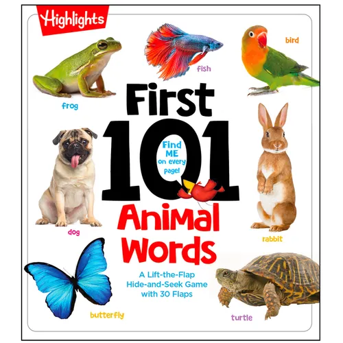First 101 Animal Words: First Words Animal Board Book, Learning to Talk Baby Book for Essential Early Language Learning