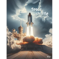 Space shuttle coloring book: wonderful coloring pages of space shuttle 100 P "8,5 x 11" In.