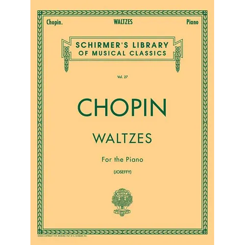 Valses: Schirmer Library of Classics Volume 27 Piano Solo