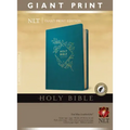 Holy Bible, Giant Print NLT (Red Letter, Leatherlike, Teal Blue, Indexed)