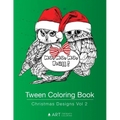 Tween Coloring Book: Christmas Designs Vol 2: Colouring Book for Teenagers, Young Adults, Boys, Girls, Ages 9-12, 13-16, Cute Arts & Craft