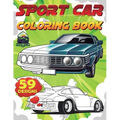 Sports Car Coloring Book: for Car Lovers, Adults, Man, male, adult boy, boys