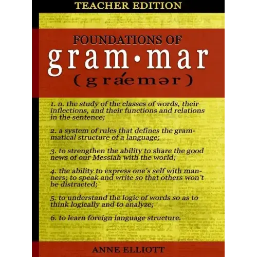 Foundations of Grammar: Teacher's Guide