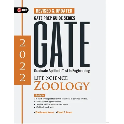 GATE 2022 Life Science Zoology- Guide by Dr. Prabhanshu Kumar, Dr. Nibedita Mukhopadhyay