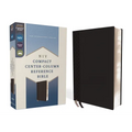 Niv, Compact Center-Column Reference Bible, Leathersoft, Black, Red Letter, Comfort Print