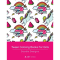 Tween Coloring Books For Girls: Doodle Designs: Colouring Book for Teenagers, Young Adults, Boys, Girls, Ages 9-12, 13-16, Cute Arts & Craft Gift, Det