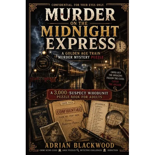 Murder on the Midnight Express - A Golden Age Train Murder Mystery Puzzle: A 3,000-Suspect Whodunit Puzzle Book for Adults with Crime Scene Clues, Log