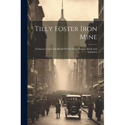 Tilly Foster Iron Mine: Testimony Taken On Behalf Of The Mine Owners, Briefs And Argument