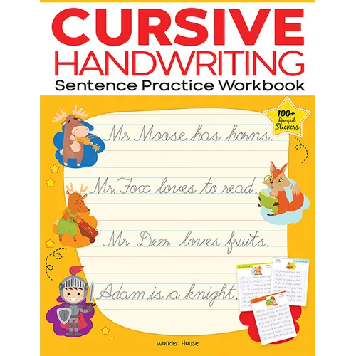 Cursive Handwriting: Sentence: Practice Workbook for Children