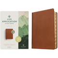 NLT Life Application Study Bible, Third Edition (Genuine Leather, Brown, Indexed, Red Letter)
