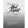 The Measurement of Moral Judgement: Volume 2, Standard Issue Scoring Manual