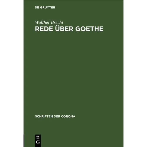 Rede Über Goethe