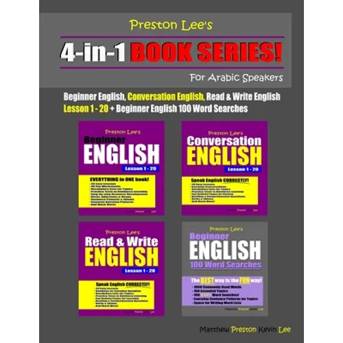 Preston Lee's 4-in-1 Book Series! Beginner English, Conversation English, Read & Write English Lesson 1 - 20 & Beginner English 100 Word Searches For