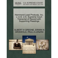 Hammond Lead Products, Inc. V. U.S. U.S. Supreme Court Transcript of Record with Supporting Pleadings