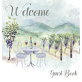 Vineyard themed Guest Book, vacation home, comments book, holiday home, visitor book to sign