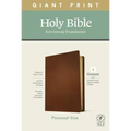 NLT Personal Size Giant Print Bible, Filament Enabled Edition (Genuine Leather, Brown)