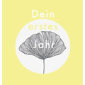 Dein erstes Jahr: Babyalbum beige gelb, zum Eintragen der schönsten Momente und Erinnerungen für unser erstes gemeinsames Jahr