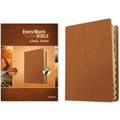 Every Man's Bible Niv, Large Print (Leatherlike, Cross Saddle Tan, Indexed)