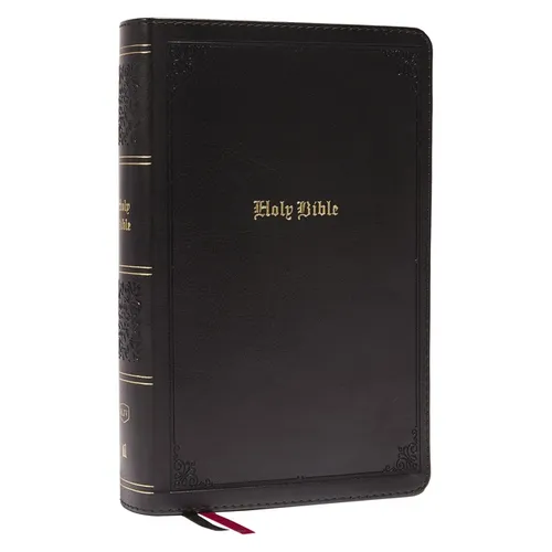 KJV Holy Bible: Large Print Single-Column with 43,000 End-Of-Verse Cross References, Black Leathersoft, Personal Size, Red Letter, Comfort Print: King