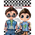 Nifty 50's Tattoo Boy Besties Coloring Book by Sherri Baldy