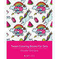 Tween Coloring Books For Girls: Doodle Designs: Colouring Book for Teenagers, Young Adults, Boys, Girls, Ages 9-12, 13-16, Cute Arts & Craft Gift, Det