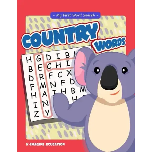 My First Word Search - Country Words: Word Search Puzzle for Kids Ages 4 -6 Years