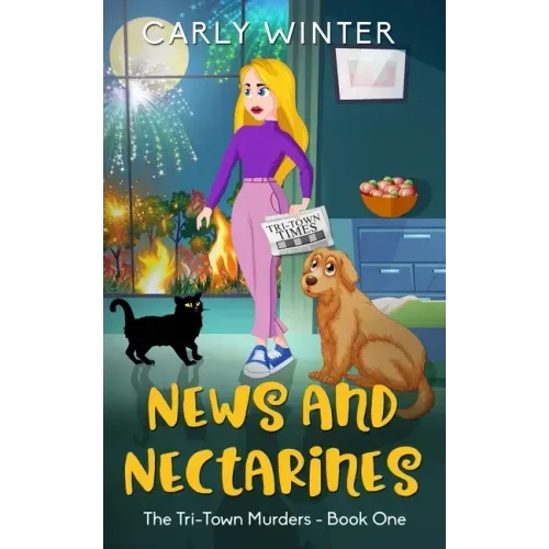 News and Nectarines: A humorous small town cozy mystery (LARGE PRINT)