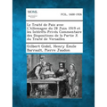 Le Traite de Paix Avec L'Allemagne Du 28 Juin 1919 Et Les Interets Prives Commentaire Des Dispositions de la Partie X Du Traite de Versailles