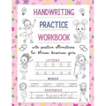 Handwriting Practice Workbook: With Positive Affirmations For African American Girls: Trace Print Letters, Words & Sentences: For Little Black Brown