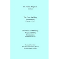 St. Francis Anglican Church: Order for Holy Communion & Morning Prayer