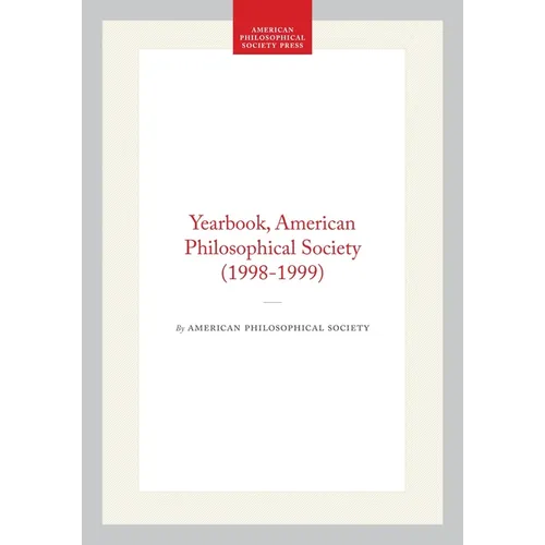 Yearbook, American Philosophical Society (1998-1999)