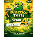 3 North Dakota NDSA Grade 4 Math Practice Tests: Full-Length Test Prep with Detailed Answer Explanations