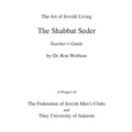 Shabbat Seder Teacher's Guide