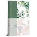 Biblia Rvr 1960 Letra Grande Tapa Dura Y Tela Verde Con Flores Tamaño Manual / Bible Rvr 1960 Handy Size Large Print Hardcover Cloth with Green Floral