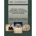 Philip Stein, Petitioner, V. United States. U.S. Supreme Court Transcript of Record with Supporting Pleadings