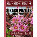 Sikaku Puzzles: Large Print 200 Brain Teaser Book #5: Fun Filled Puzzles and Solutions for Beginners and Up