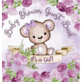 It's a Girl! Baby Shower Guest Book: Book for a Joyful Event - Teddy Bear & Purple Theme, Personalized Wishes, Parenting Advice, Sign-In, Gift Log, Ke